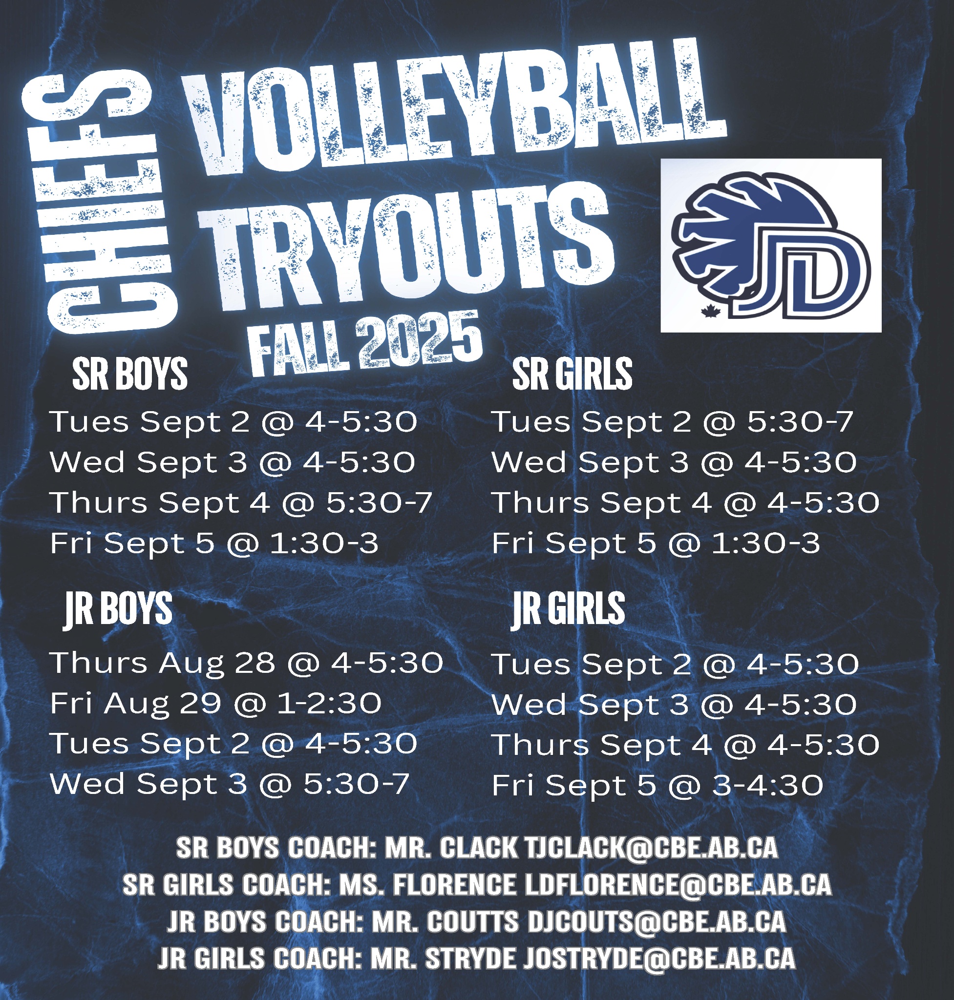 Chiefs Volleyball Tryout Schedule 2025