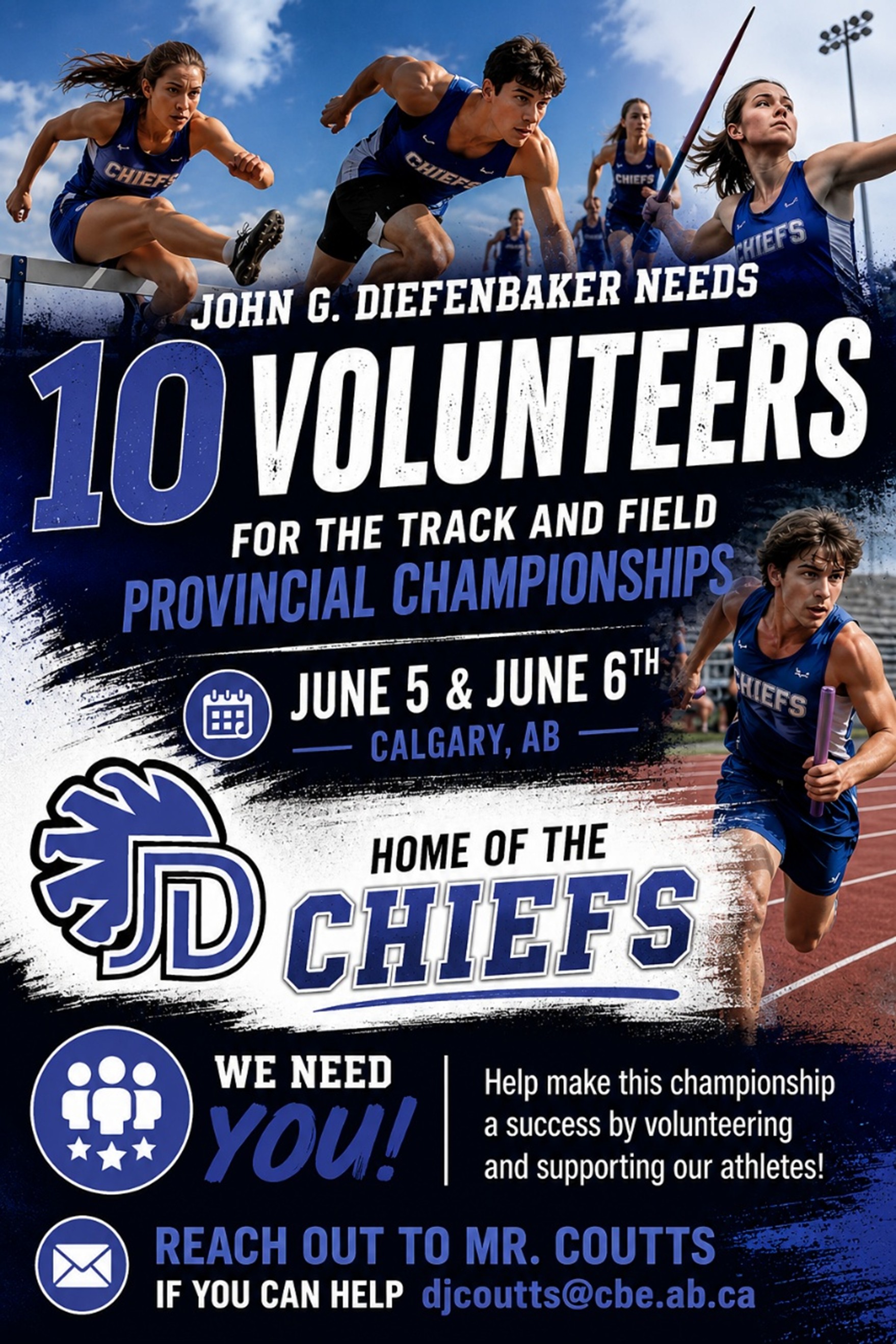 JGD Volunteer Needed for The Track and Field