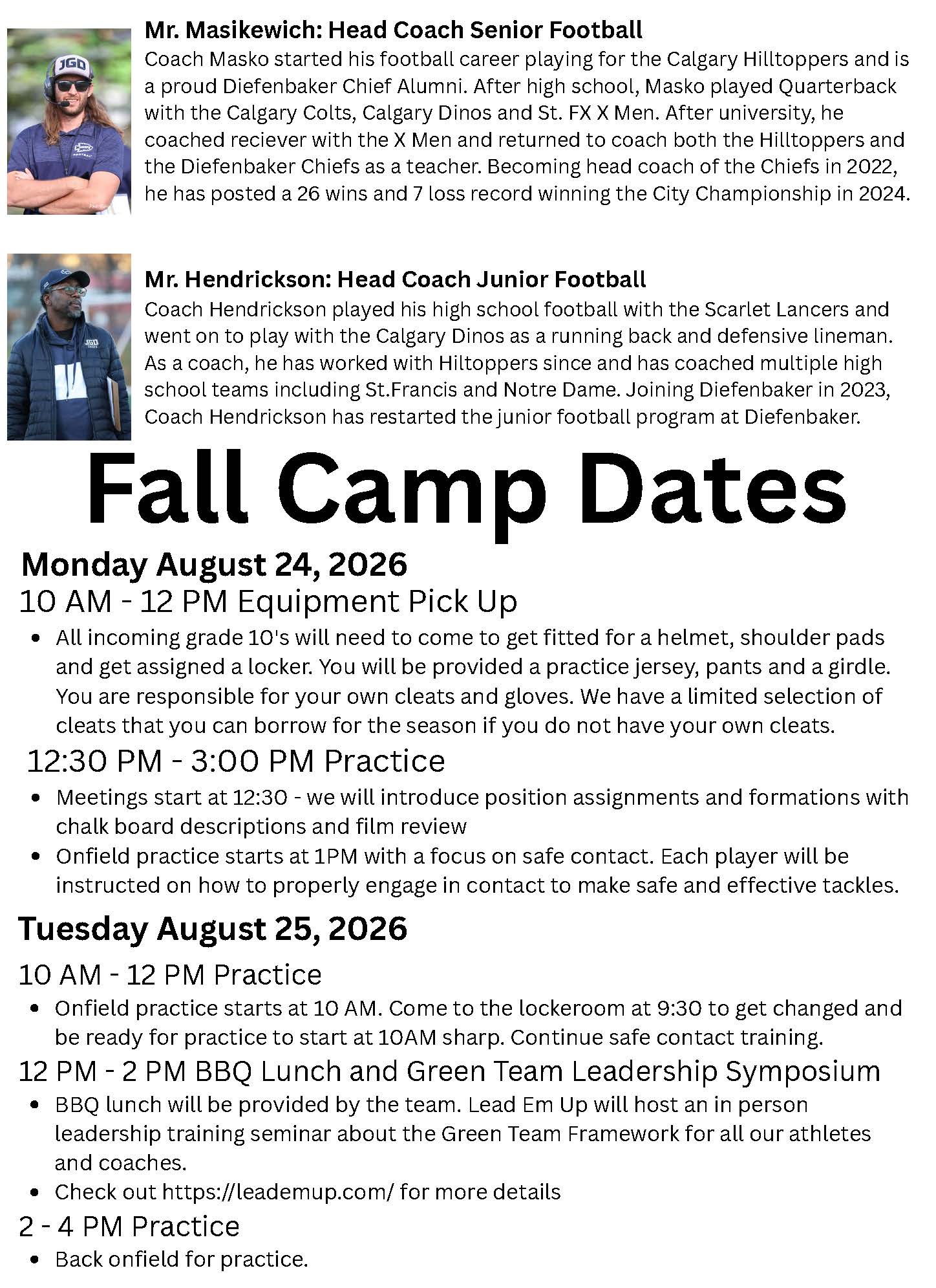 2026 Football Fall Camp Page 2