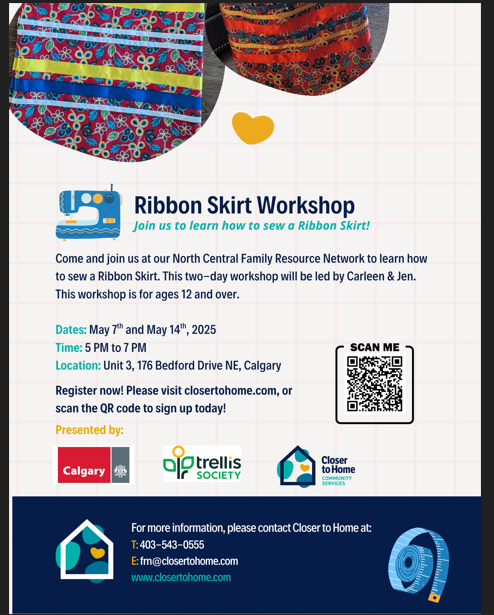 Ribbon Skirt Workshop May 7 & 14, 2025
