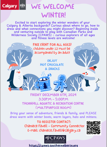 We Welcome Winter City of Calgary